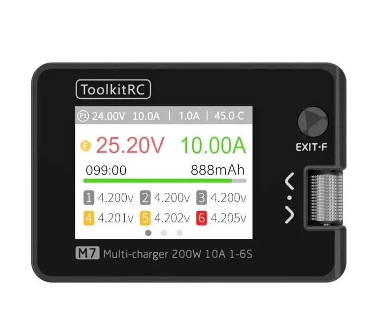 Зарядний пристрій ToolkitRC M7 200W 10A 1-6S без блоку живлення