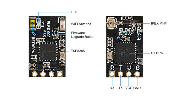 FPV RX приймач BetaFPV ELRS 915MHz Nano