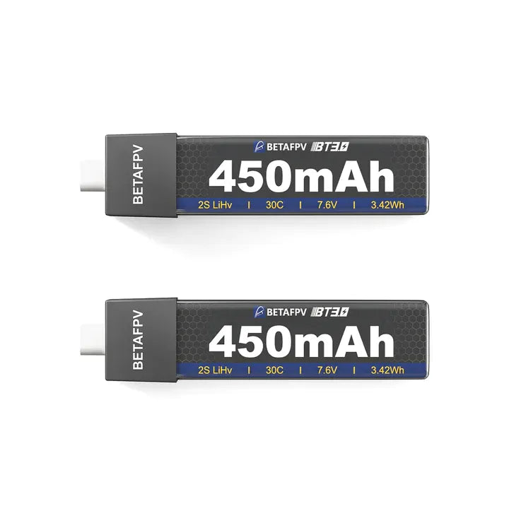 Акумулятори 2 шт BetaFPV BT3.0 450mAh 2S 30C
