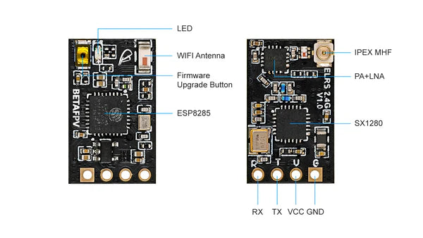 FPV RX приймач BetaFPV ExpressLRS ELRS 2.4G Nano