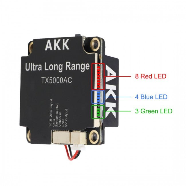 VTX Відео передавач AKK Ultra Long Range 5W 4.9-6G 96CH TX5000AC