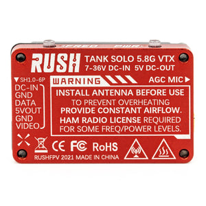 VTX Відео передавач Rush Tank Solo 5.8GHz 1600mW