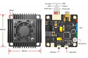 VTX Відео передавач AKK Ultra Long Range 3W 4.9G-6G 96CH TX3000AC-V2