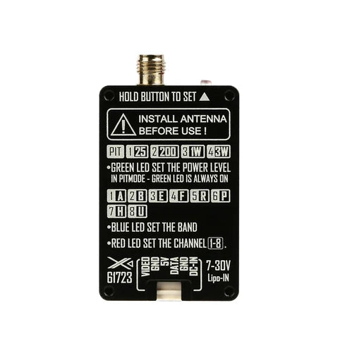 VTX Відео передавач RushFPV 6.1G - 7.2G XSPAN 3W + антена всеспрямована