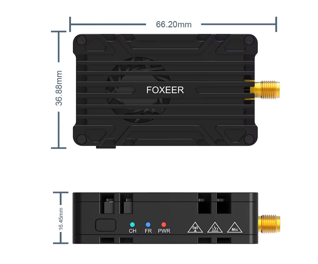 VTX Відео передавач Foxeer 4.9G-6G Reaper Infinity 10W 80CH