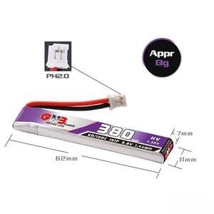 Акумулятор GNB 380mAh 3.8V 1S 60C LiPo HV PH2.0