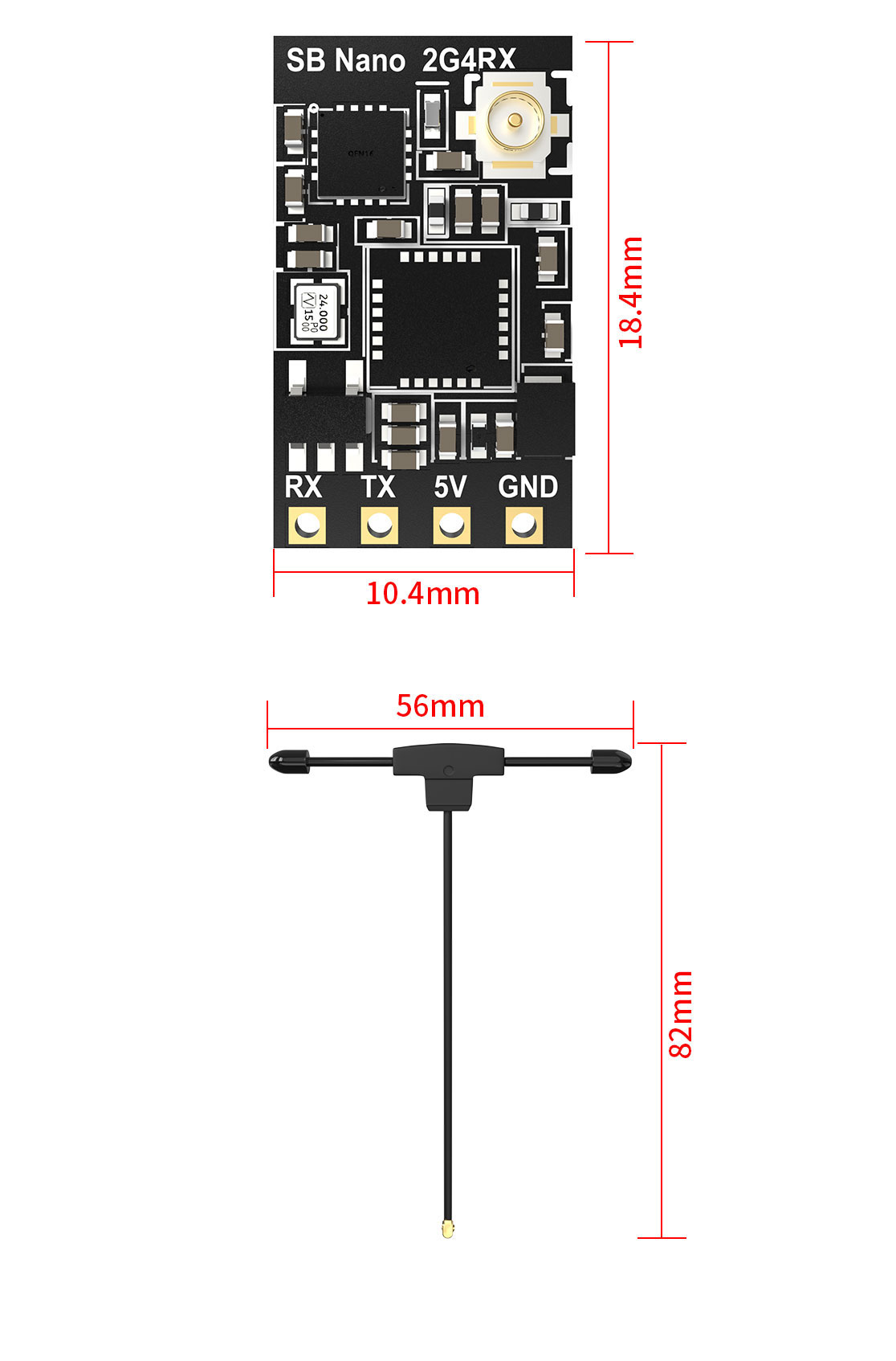 FPV RX приймач SpeedyBee ExpressLRS RX 2.4G Nano
