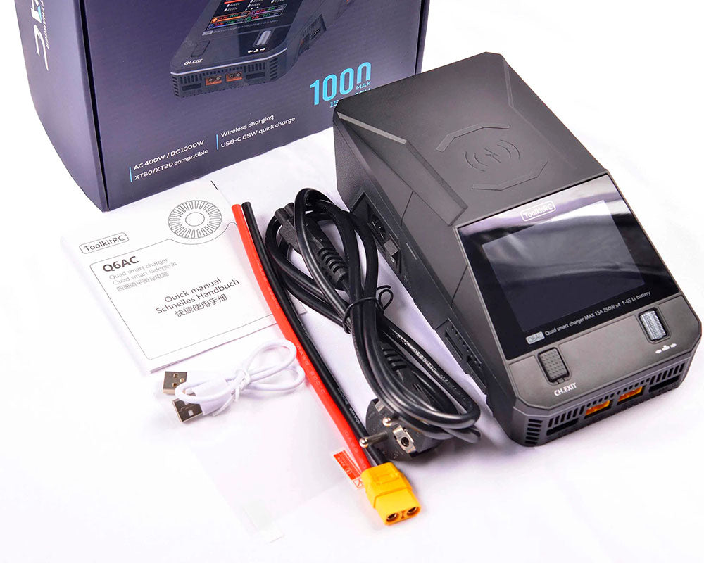 Зарядний пристрій ToolkitRC Q6AC 100Wx4/250Wx4
