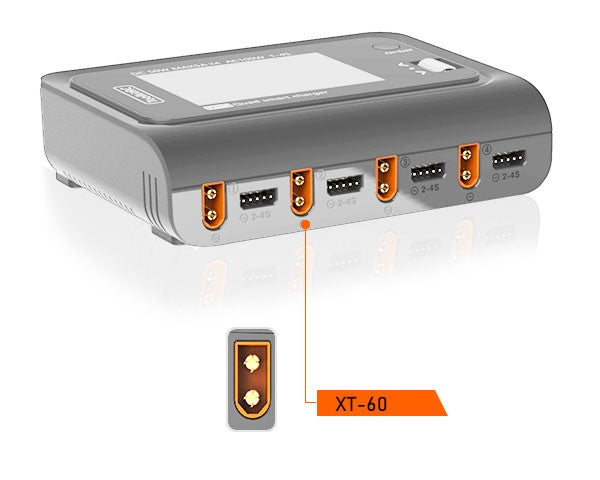 Зарядний пристрій ToolkitRC Q4AC 4x50W AC/DC Smart Charger XT60