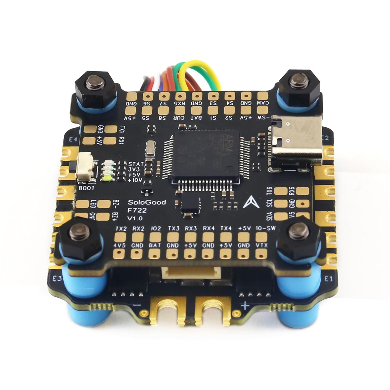 Політний стек SoloGood F722 60A Stack 30.5X30.5mm - 3-6S Lipo 1 Політний стек SoloGood F722 60A Stack 30.5X30.5mm - 3-6S Lipo