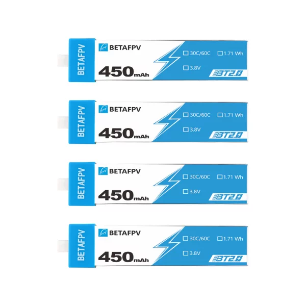 Акумулятори 4 шт BetaFPV BT2.0 450mAh 1S 30C
