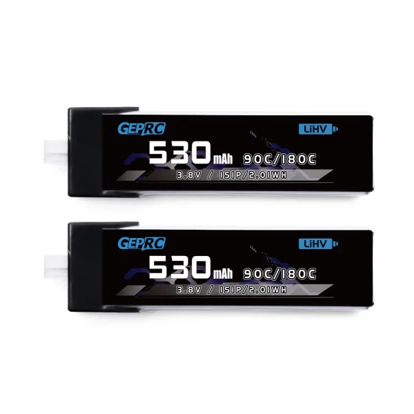 Акумулятори 2 шт GEPRC GEP-1S 530mAh 90C/180C