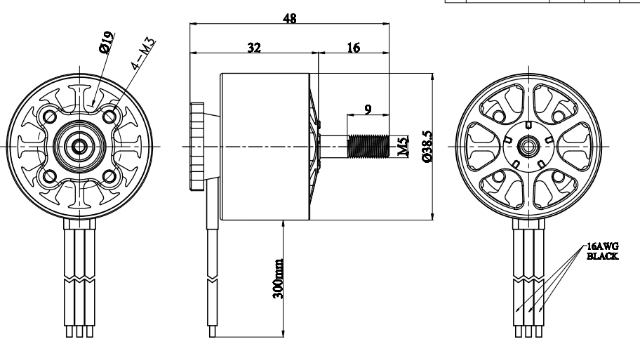 Мотор FPV Flash Hobby 3115 900KV Mars m3115 drawing 820150