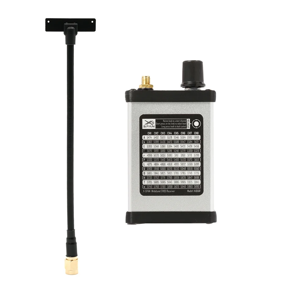 VRX Відео приймач RushFPV 4.8G - 6.1G XSPAN + антена 1 VRX Відео приймач RushFPV 4.8G - 6.1G XSPAN + антена