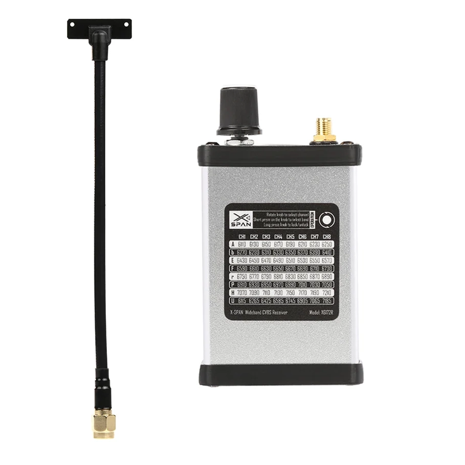 VRX Відео приймач RushFPV 6.1G - 7.2G XSPAN + антена 1 VRX Відео приймач RushFPV 6.1G - 7.2G XSPAN + антена