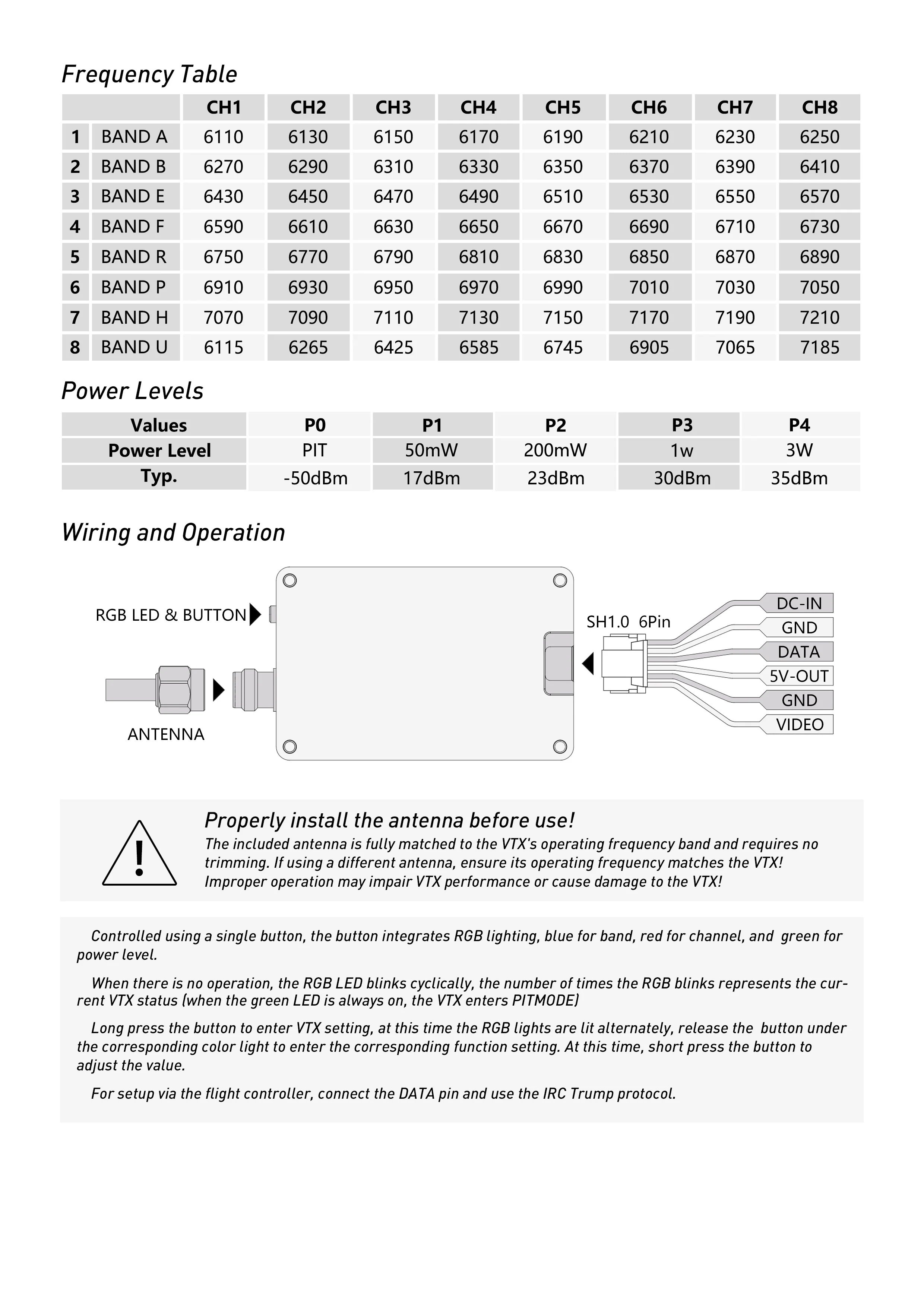 VTX Відео передавач RushFPV 6.1G-7.2G XSPAN 3W + антена всеспрямована 6 VTX Відео передавач RushFPV 6.1G-7.2G XSPAN 3W + антена всеспрямована 61723 2