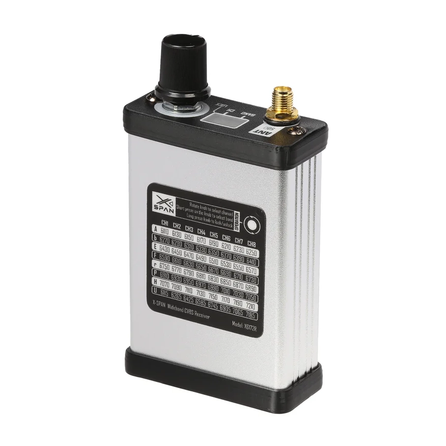 VRX Відео приймач RushFPV 6.1G - 7.2G XSPAN + антена 2 VRX Відео приймач RushFPV 6.1G - 7.2G XSPAN + антена - Зображення 2