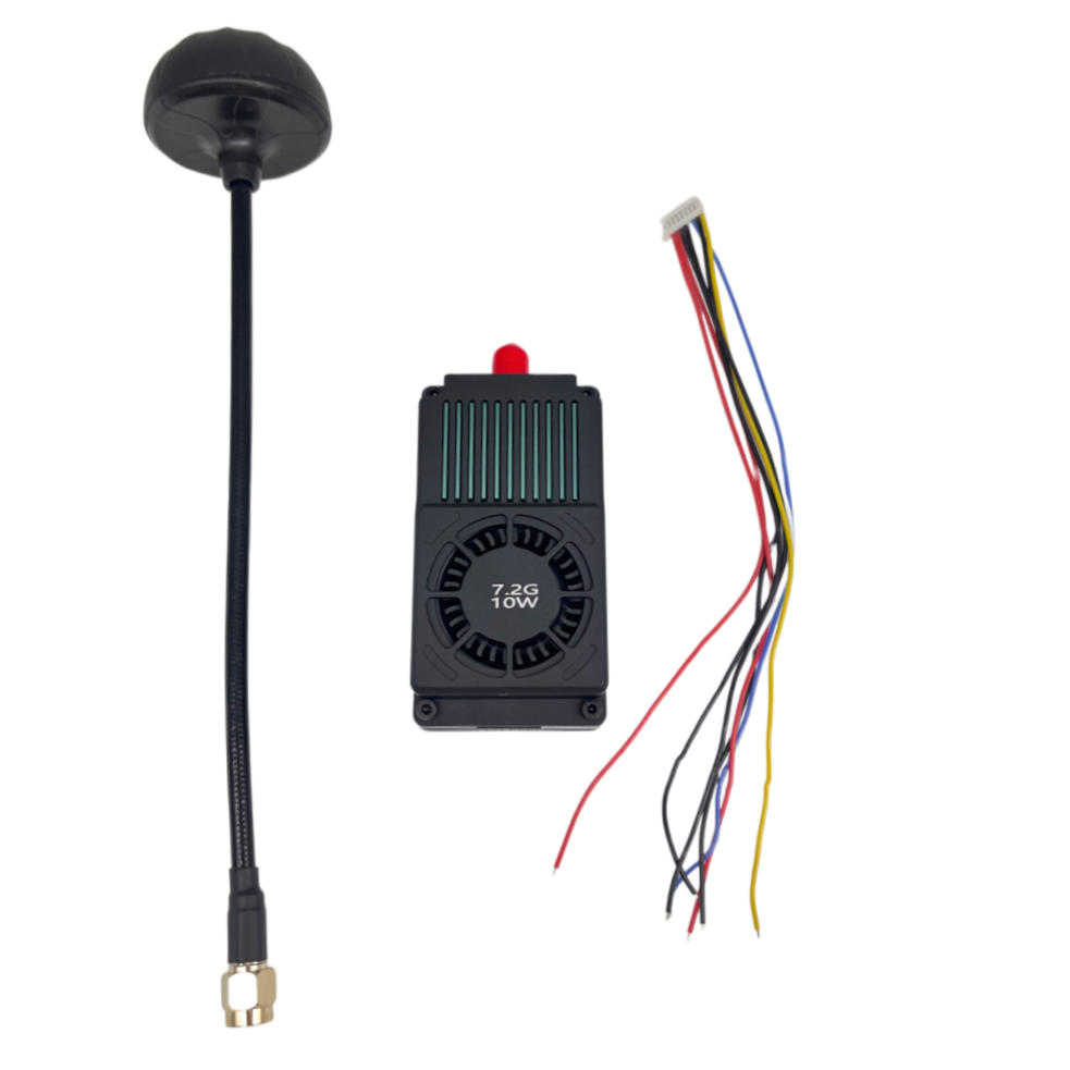VTX Відео передавач Kimpok 6.1–7.2GHz 10W 64CH + антена 2 VTX Відео передавач Kimpok 6.1–7.2GHz 10W 64CH + антена - Зображення 2